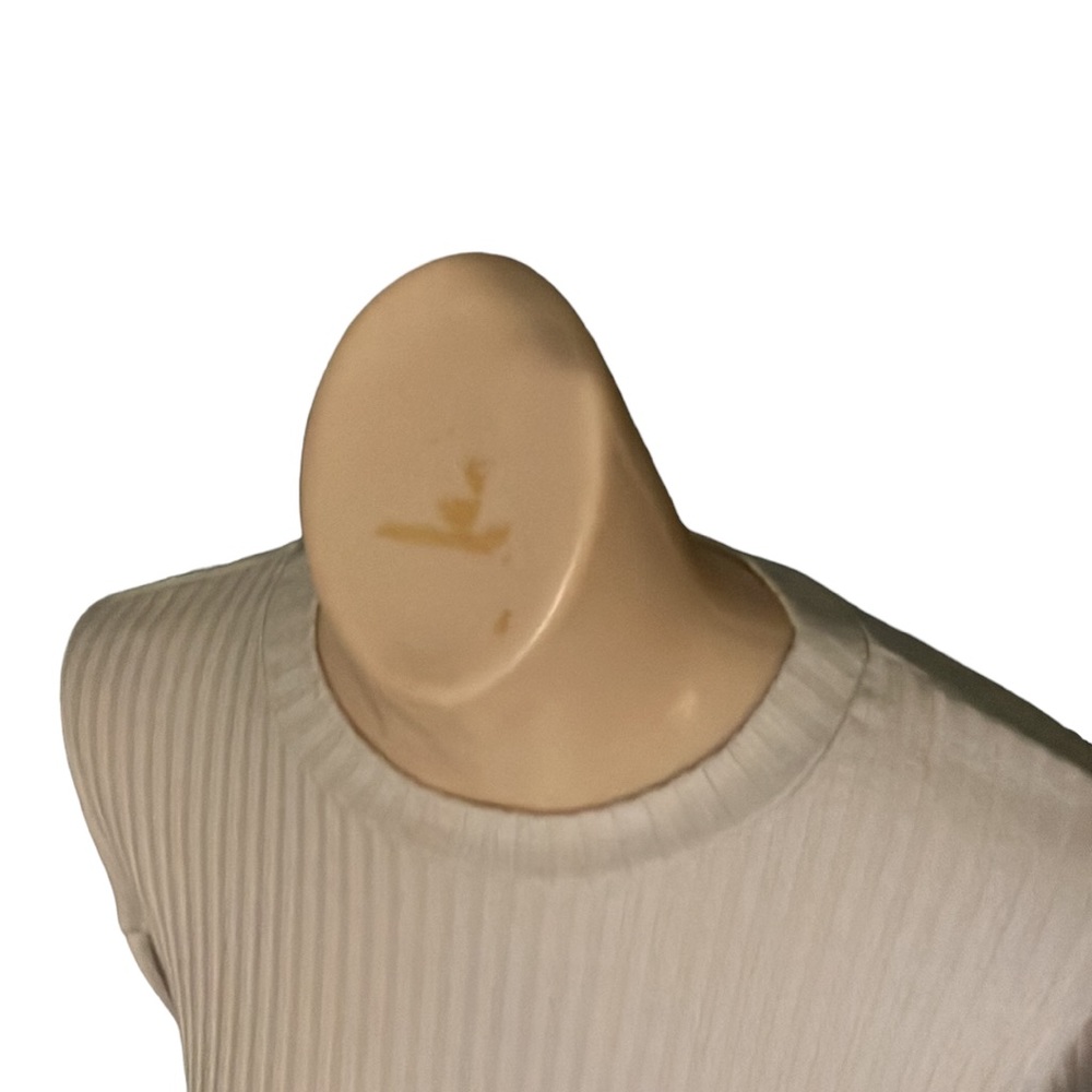 EILEEN FISHER Textured Stretch Rib Crew Neck Top Bone - Picture 5 of 14